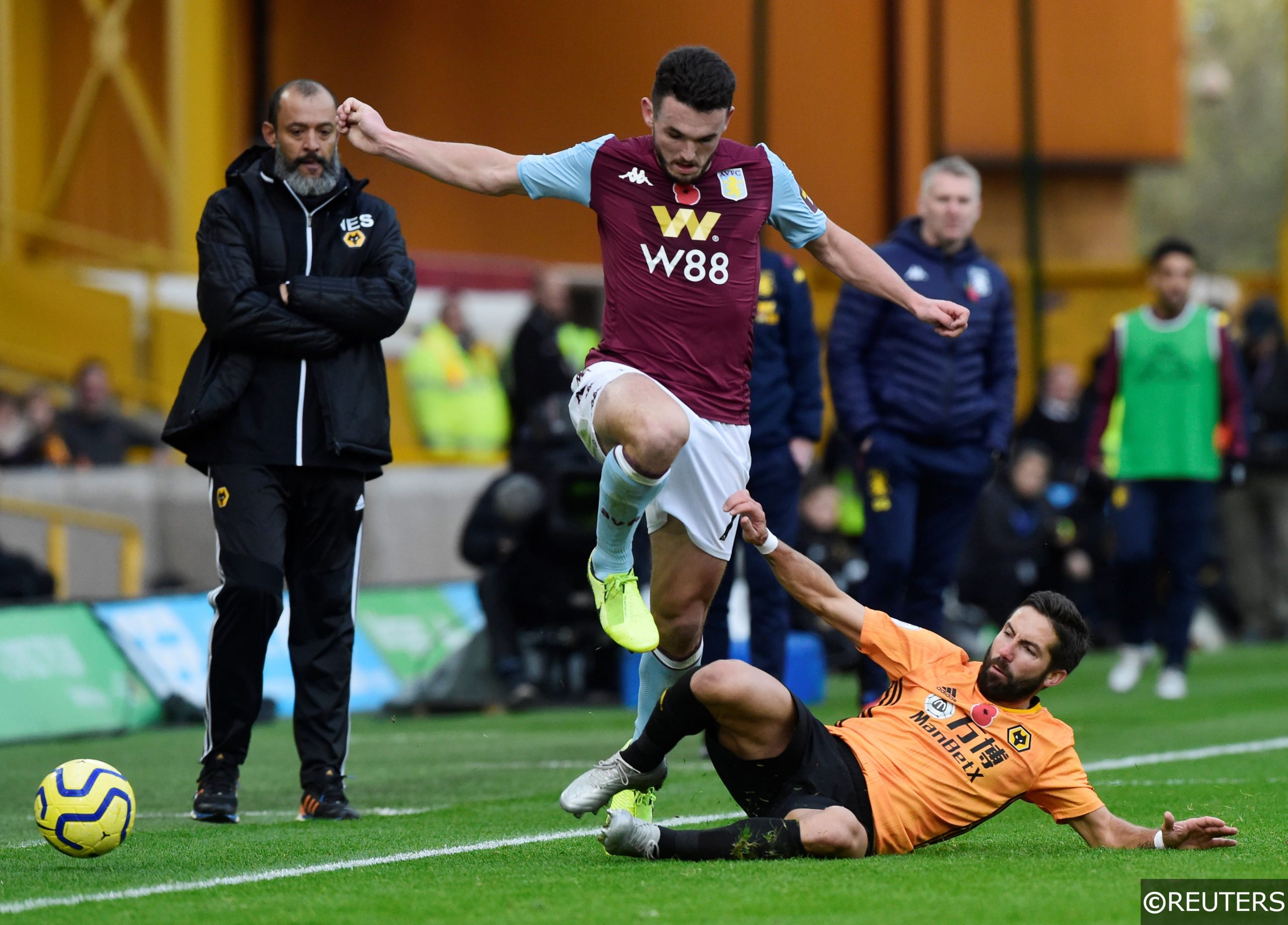 Aston Villa's John McGinn vs Wolves