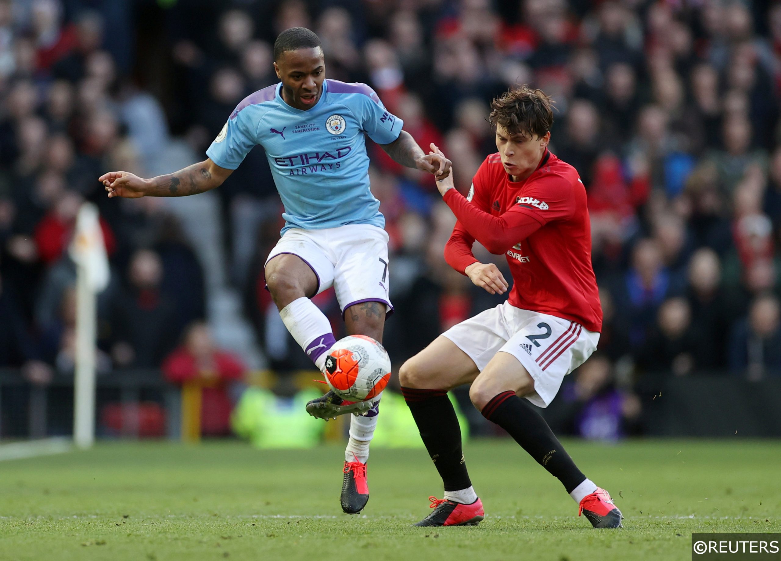 Sterling and Lindelof in the Manchester derby