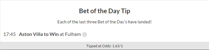 Bet of the Day Monday