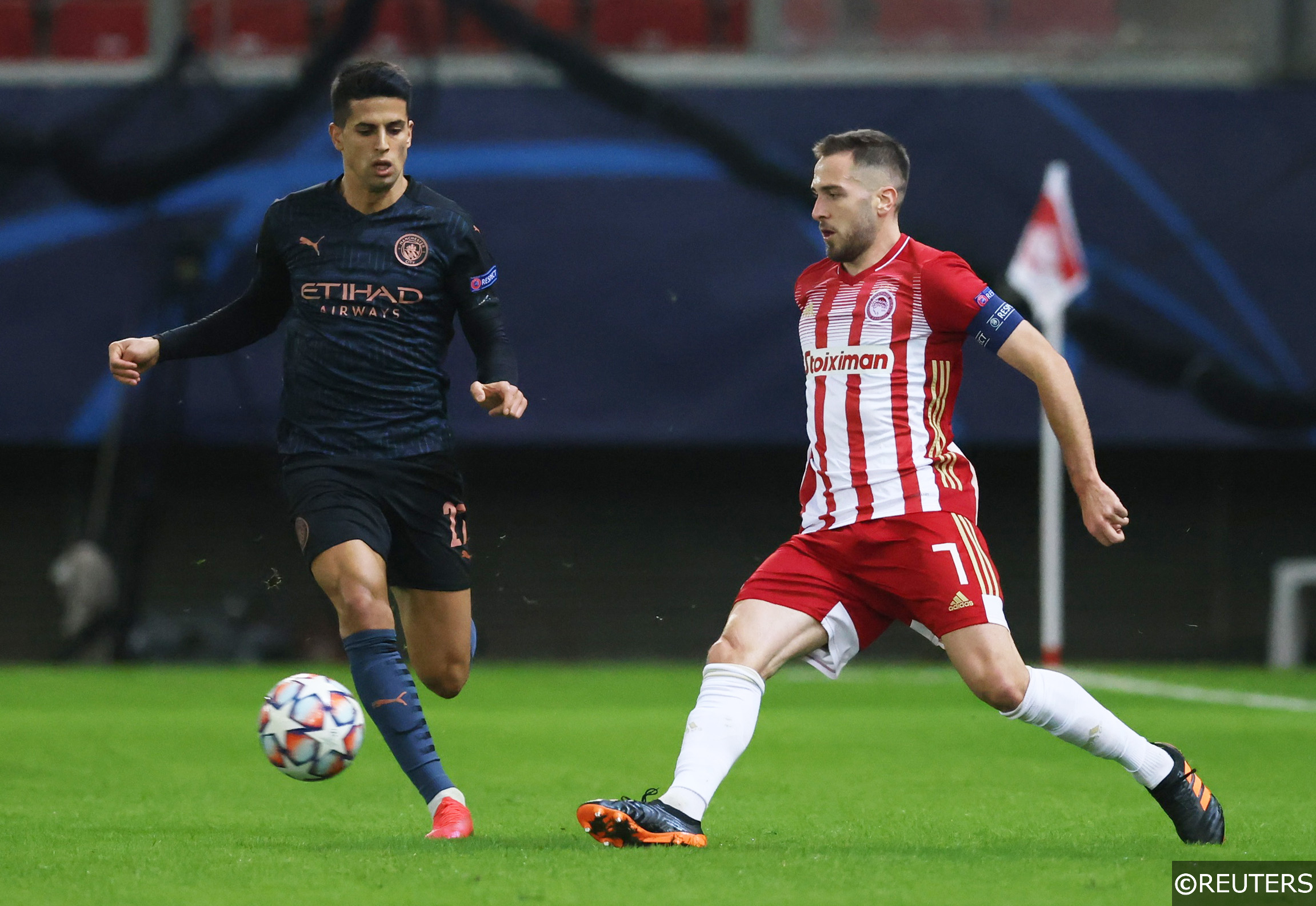 Man City's Joao Cancelo in the Champions League