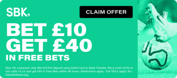 Bet £10 Get £50 In Free Bets
