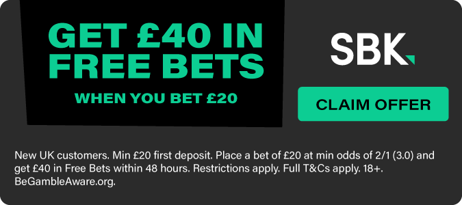 Get £40 In Free Bets When You Bet £20