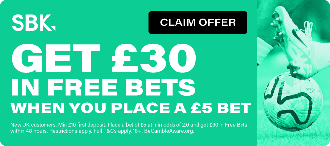 Get £30 In Free Bets When You Bet £5