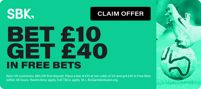 Get £40 In Free Bets When You Bet £10