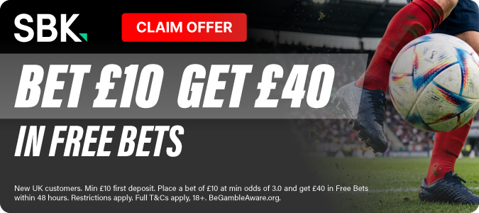 Get £40 In Free Bets When You Bet £10