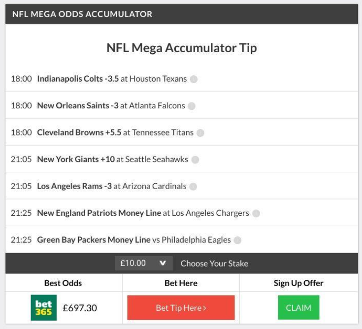 NFL Mega accumulator