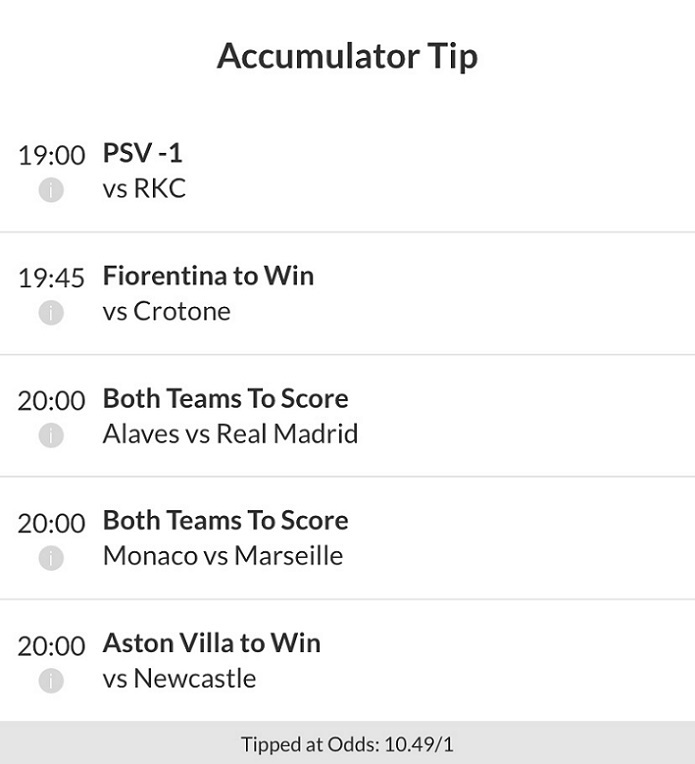 Accumulator tip winner