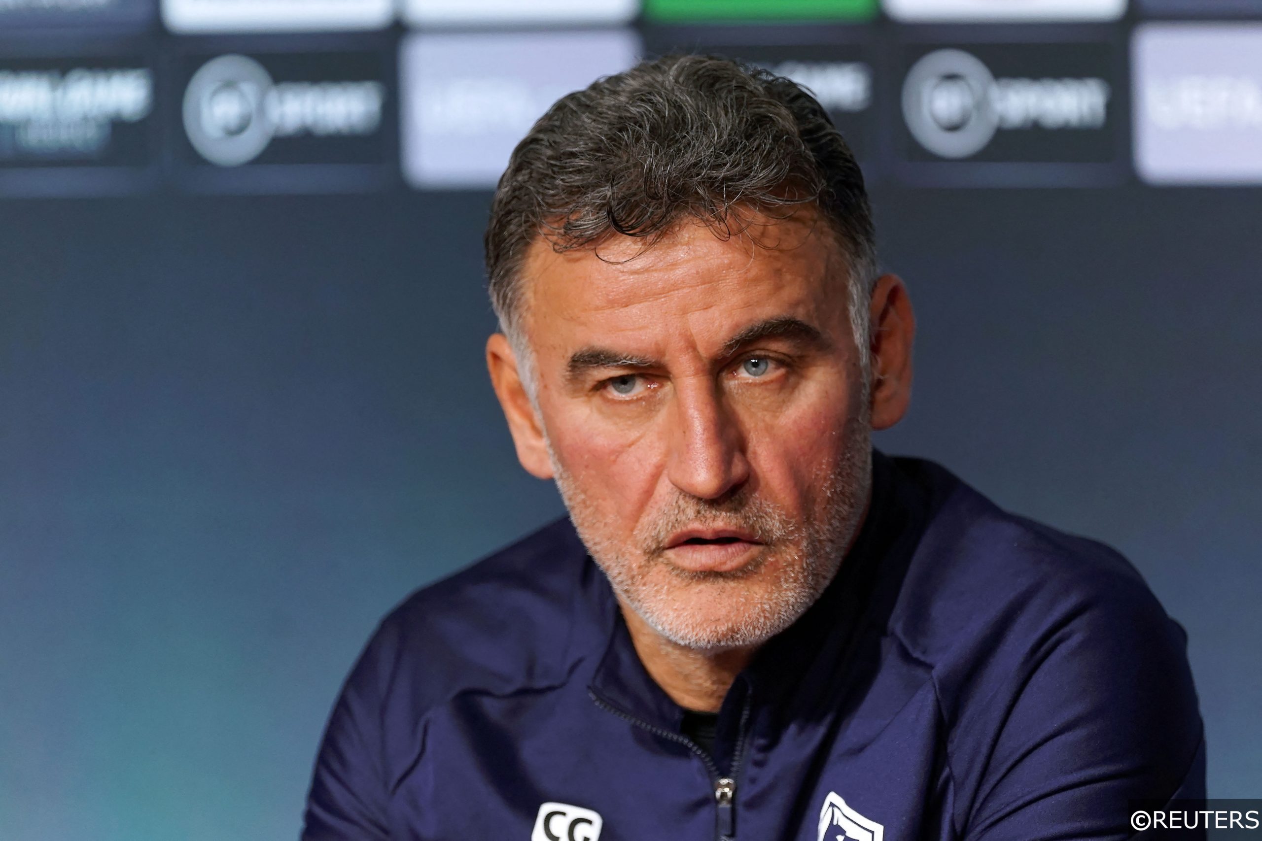 COMPLIANT - Christophe Galtier Lille manager Europa League