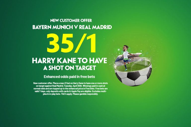 35/1 sign-up offer plus 82/1 Bayern Munich vs Real Madrid Bet Builder