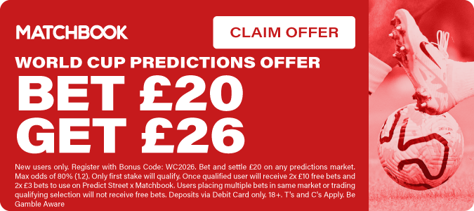 Bet £20 Get £26 World Cup Predictions Offer