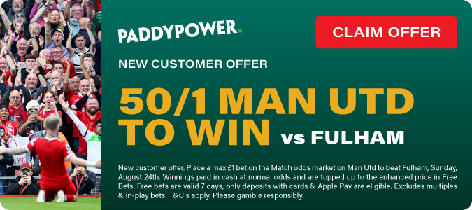 50/1 Man United To Beat Fulham