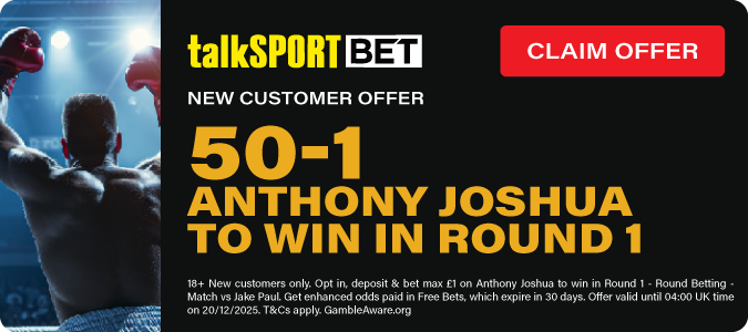 Get 50/1 Joshua To Win In Round 1