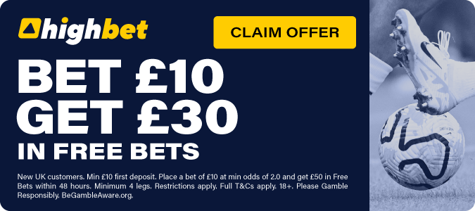 Bet £10, Get £30 Free Bets