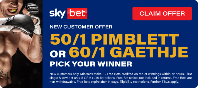 50/1 Pimblett OR 60/1 Gaethje - Pick Your Winner